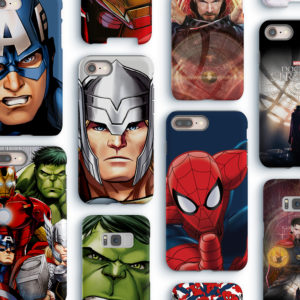Marvel phone cases at Comic Con